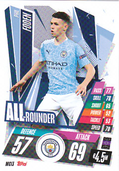 Phil Foden Manchester City 2020/21 Topps Match Attax CL All Rounder #MCI03